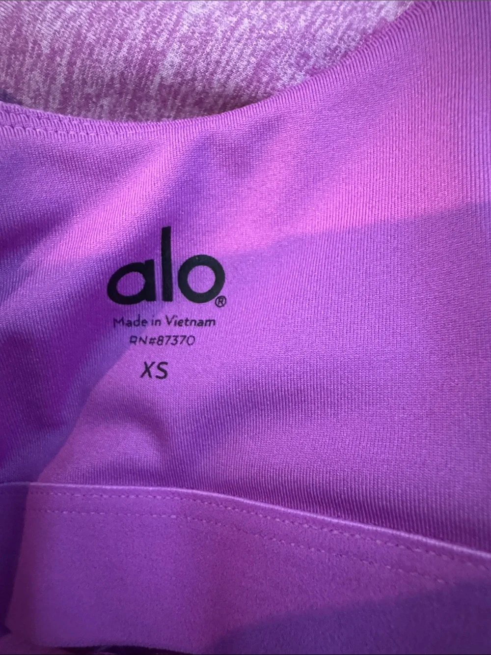ALO Yoga Heathered Pink Purple Shade Scoop Tank Top Size XS